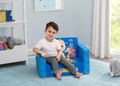 Delta Children CoComelon Cozee Flip-Out Chair - 2-in-1 Convertible Sofa To Lounger For Kids