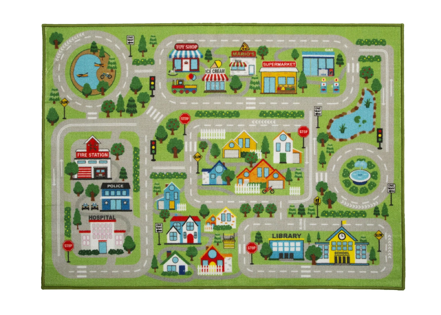 Delta Children Large Road Map Activity Rug For Girls And Boys - 54-inch L X 39-inch W 7 Delta Children Large Road Map Activity Rug For Girls And Boys - 54-inch L X 39-inch W - Image 7