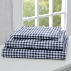 Delta Children Navy Gingham 3-Piece Twin Sheet Set -Delta Children q72unszfpnjoxcdifch2 scaled