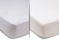 Delta Children Fitted Crib Sheets - 2 Pack, White & Heather Grey -Delta Children t8wjt7wl3zwo3etlew3z