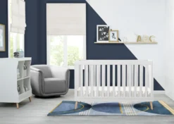 Delta Children Blue Abstract Hand-Tufted Area Rug 5x8