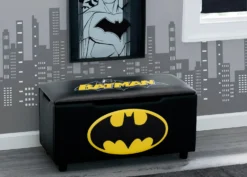 Delta Children Batman Upholstered Storage Bench For Kids