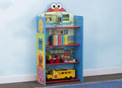 Delta Children Sesame Street Wooden Playhouse 4-Shelf Bookcase