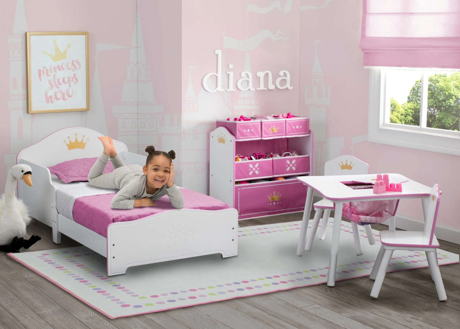 Delta Children Pearl Dot Rectangle Area Rug For Kids, 53-Inch X 59-Inch 1 Delta Children Pearl Dot Rectangle Area Rug For Kids, 53-Inch X 59-Inch