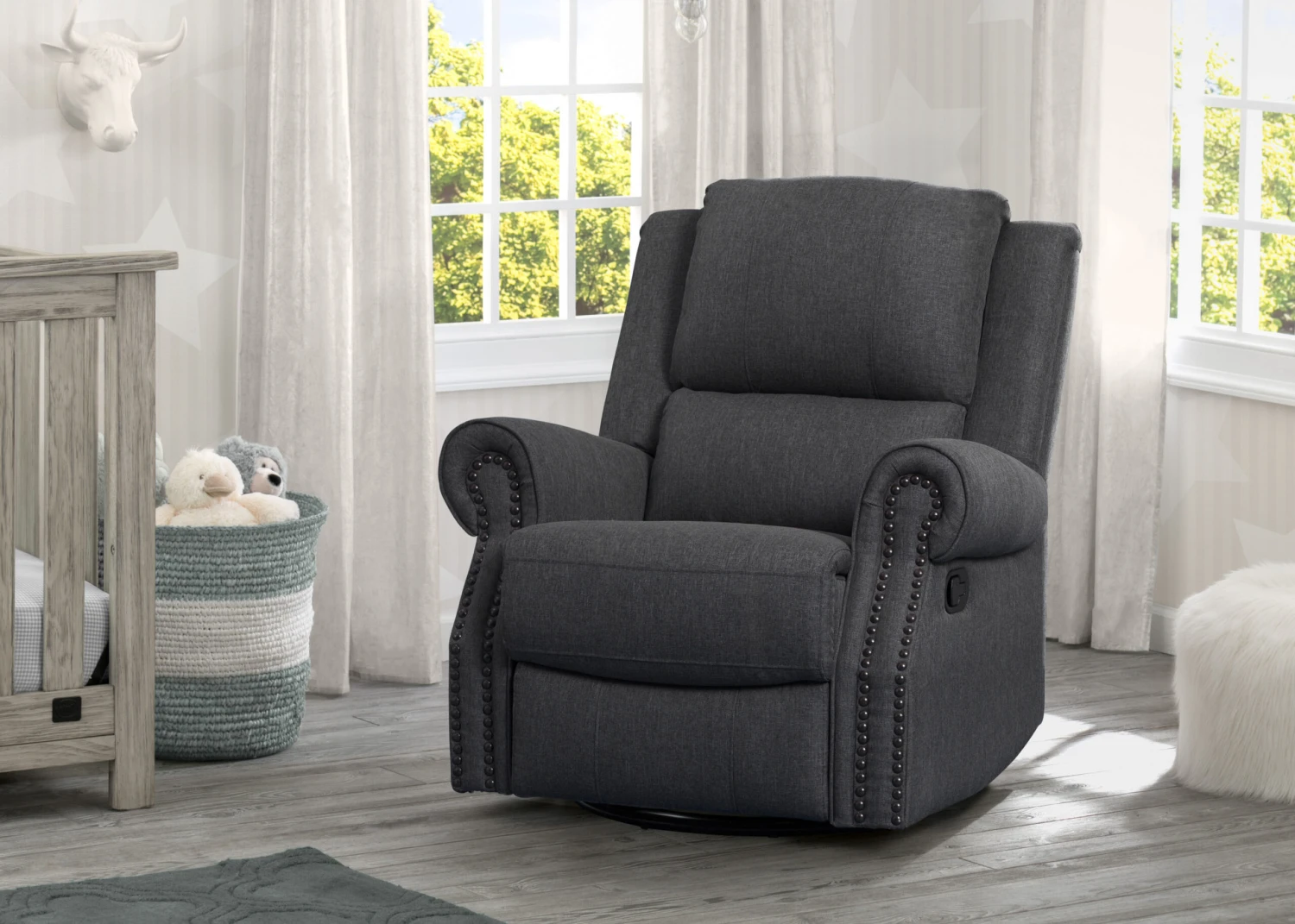 Delta Children Dylan Nursery Recliner Glider Swivel Chair 7 Delta Children Dylan Nursery Recliner Glider Swivel Chair - Image 7