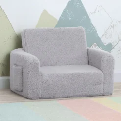 Delta Children Cozee Flip-Out Sherpa 2-in-1 Convertible Chair To Lounger For Kids -Delta Children wk3a3oevvzc0zdvt4eyd