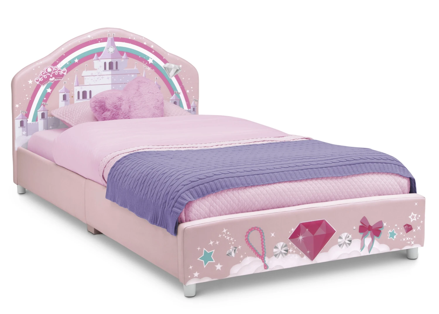 Delta Children Princess Upholstered Twin Bed 2 Delta Children Princess Upholstered Twin Bed - Image 2