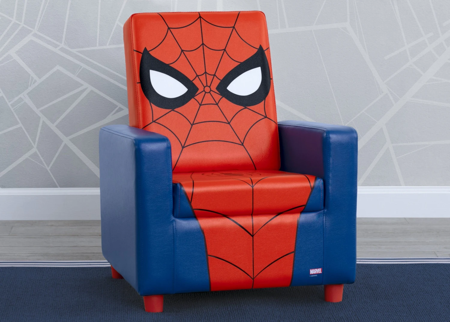 Delta Children Spider-Man High Back Upholstered Chair 1 Delta Children Spider-Man High Back Upholstered Chair